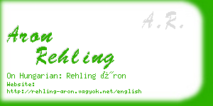 aron rehling business card